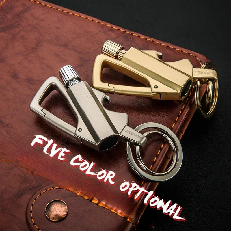 Outdoor Multifunctional Keychain Lighter — Portable Metal Kerosene Ignition Tool for Camping