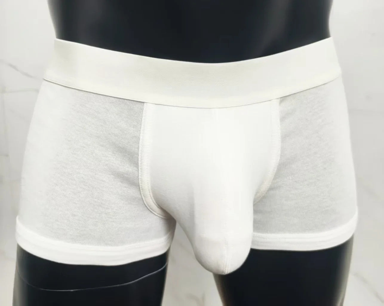 Men's Cotton Boxer Briefs - Breathable Soft Underwear with Extra-Large Pouch, Comfortable Stretch Fit