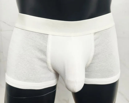 Men's Cotton Boxer Briefs - Breathable Soft Underwear with Extra-Large Pouch, Comfortable Stretch Fit