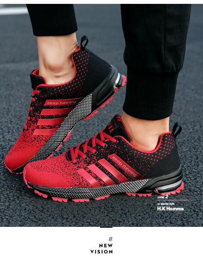 Men’s Air Cushion Running Shoes – Breathable Lightweight Marathon Sneakers for Athletic Training, Comfortable for Women