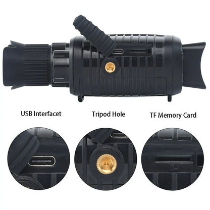 1080P HD Monocular Night Vision Scope – 5X Zoom Infrared Hunting Telescope, 300m Range in Full Darkness