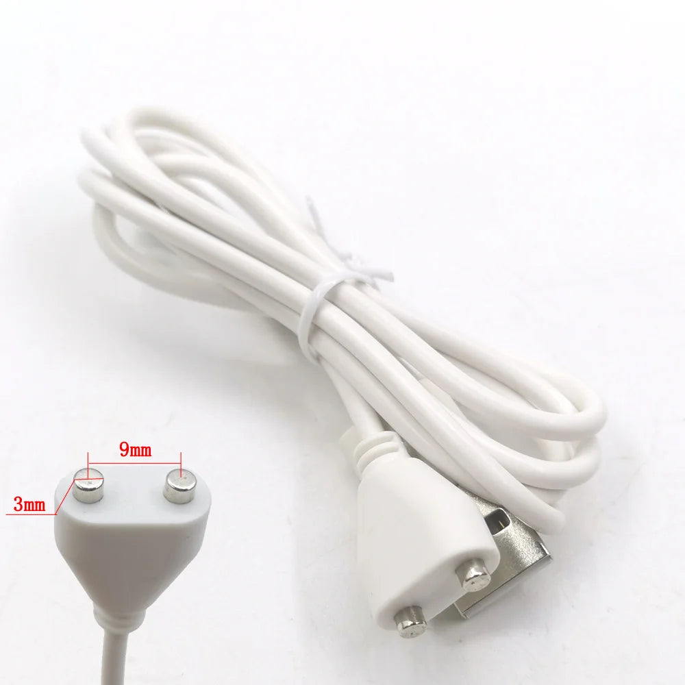 2-Pin 8mm Magnetic Charging Cable Connector – Universal Replacement Adapter for Beauty Instruments & Smart Devices, Single Piece