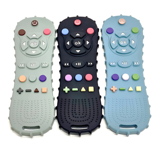 Baby Remote Control Teether Set – Silicone Teething Toy & Anti-Bite Bracelet (1–3PCS) | Safe Pacifier, Soothing Chew Toys for Infants
