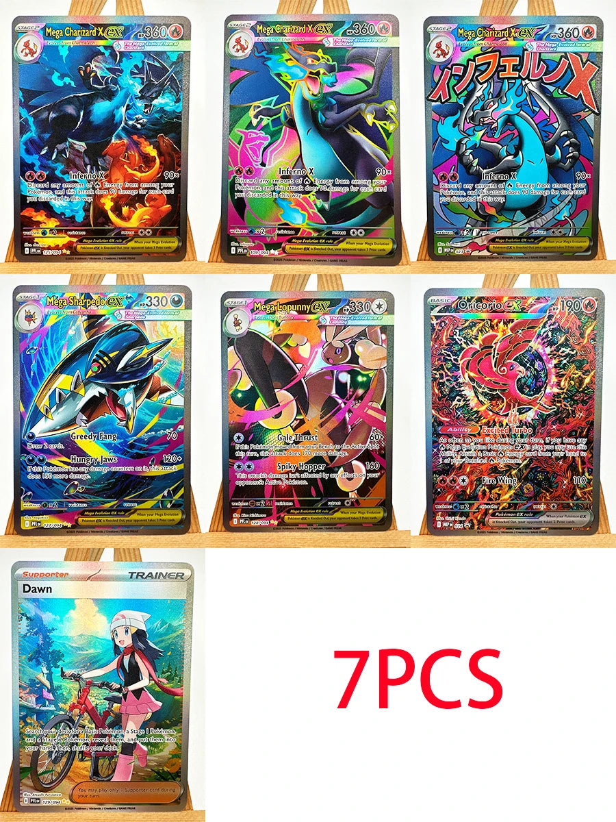 PTCG White & Black Victini Zekrom Reshiram Cards - English Anime Trading Card Collection
