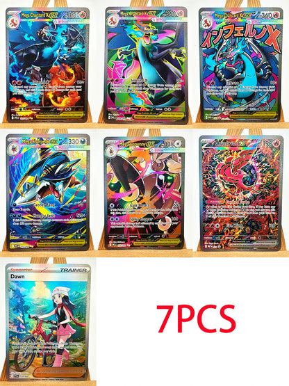 PTCG White & Black Victini Zekrom Reshiram Cards - English Anime Trading Card Collection