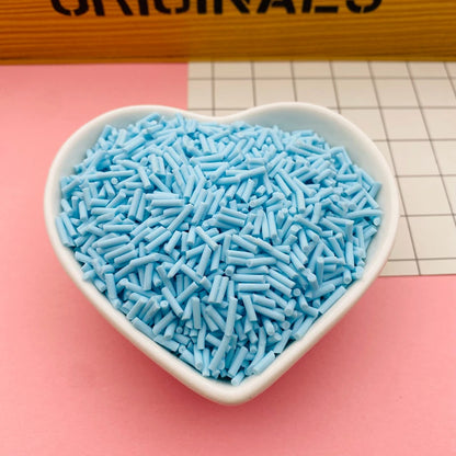 100g Colorful Long Clay Sprinkles – 5-6mm DIY Craft Decorations for Phone Deco & Creative Projects