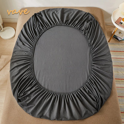 100% Cotton Fitted Sheet — Non-Slip, Adjustable Mattress Cover with Elastic Bands for Single, Double, Queen & King Beds (140/160/200cm)