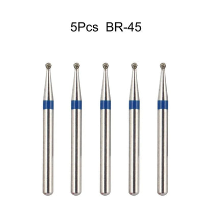 5pcs Dental Diamond Burs Drill FG 1.6mm – High-Speed Handpiece Burs for Polishing & Whitening