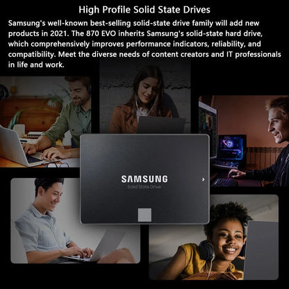 SAMSUNG 870 EVO SSD – 1TB, 2TB, 500GB, 250GB Internal Solid State Drive, SATA3 2.5 Inch for Laptop & Desktop PC