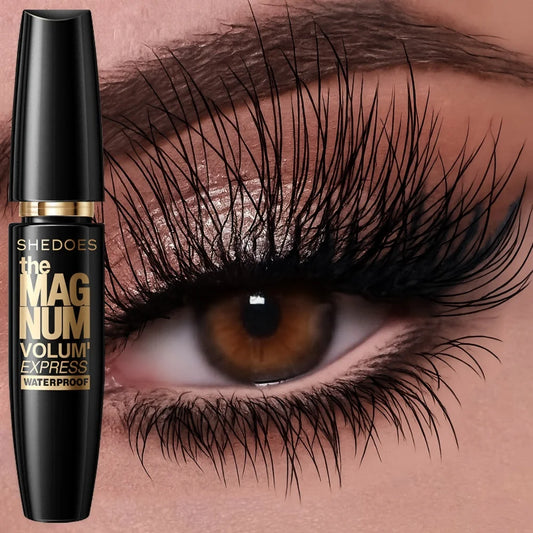 5D Black Waterproof Mascara - Lengthening Silk Fiber Eyelash Extension Makeup Tool for Women & Gifts