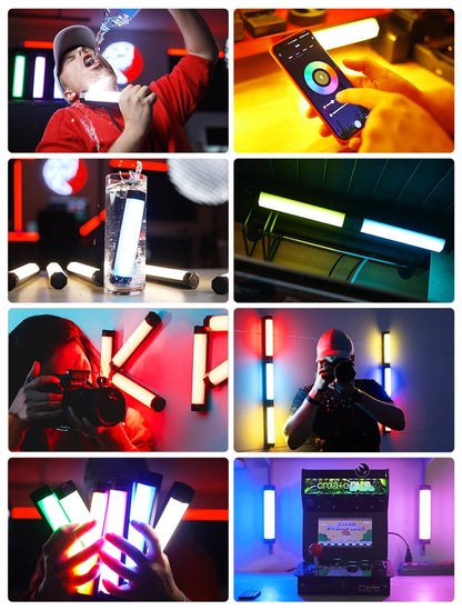 LUXCEO P200 RGB Tube LED Video Light - Rainproof, Built-in Battery, Magnet, APP Control - Studio Photo Product Lighting