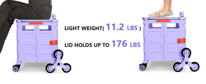 SELORSS Large Capacity Foldable Utility Cart — Portable Outdoor Shopping & Vegetable Basket Cart for Camping & Storage