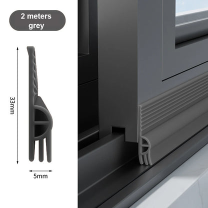 Self-Adhesive TPE Window Sealing Strip Tape – Flexible Triple Soundproof Insulation for Sliding Windows, Wind & Cold Protection