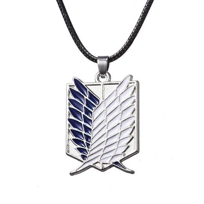 Attack on Titan Wings of Freedom Necklace - Alloy Investigator Logo Anime Pendant Jewelry Party Accessory
