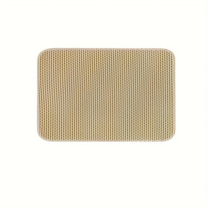 Large Cat Litter Mat – Honeycomb Double-Layer, Waterproof, Easy-Clean, Scatter Control, Stay-Clean Design