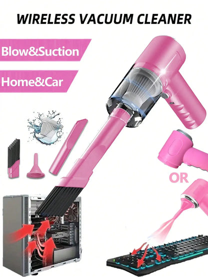 3-in-1 Portable Car & Home Vacuum Cleaner – Suction, Blowing, and USB Rechargeable
