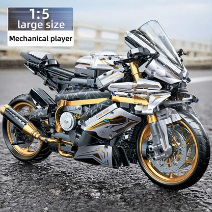 TOYLINX Alloy Motorcycle Building Blocks 2045PCS | Racing Model Toy for Kids & Gift Decoration