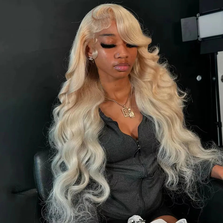 613 Honey Blonde Body Wave HD Lace Front Wig – 13x6 Transparent Lace, 13x4 Glueless Human Hair Wig, 180 Density for Women