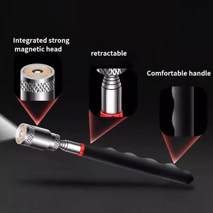 Telescopic Pickup Magnetic Iron Rod | Household & Automotive Repair Tool with Strong Magnetic Suction