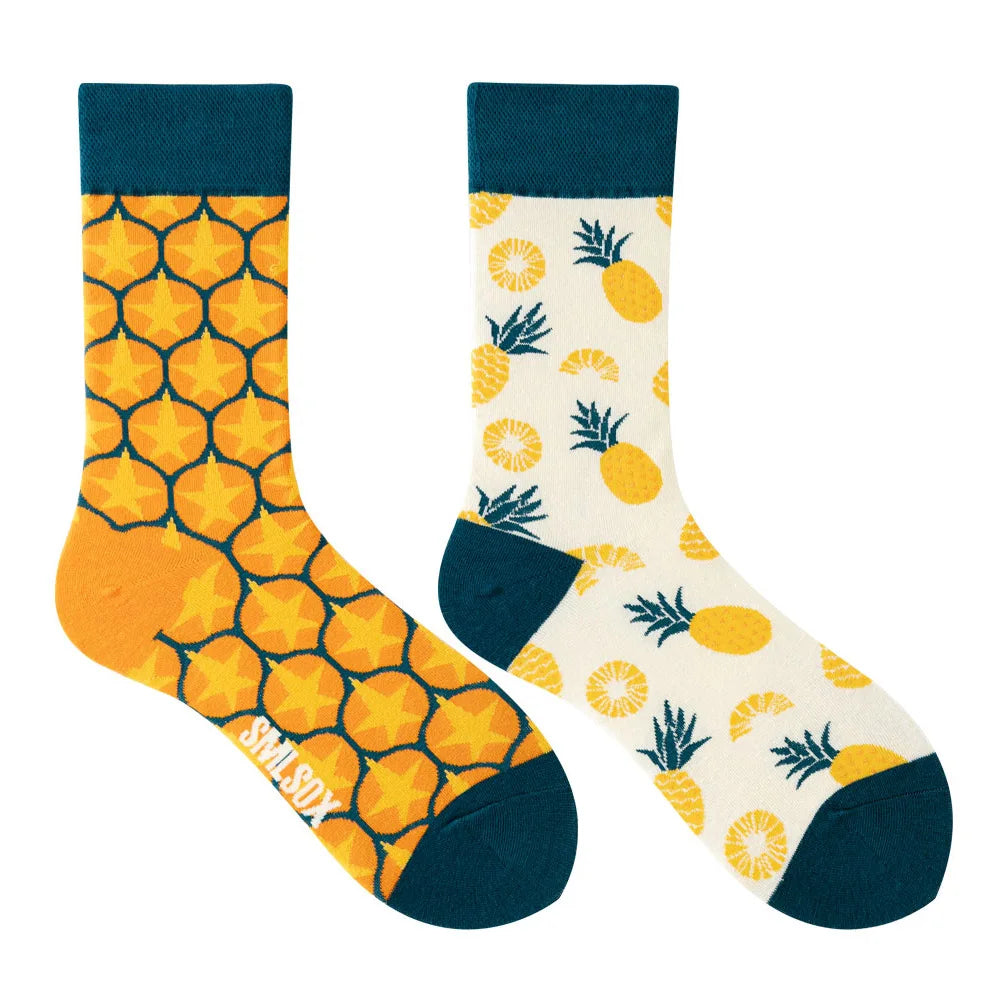 Unisex AB Tide Animal Cotton Socks – Colorful Cat, Dog, Koala, Cow Crew Socks for Men & Women, Four Seasons Gift