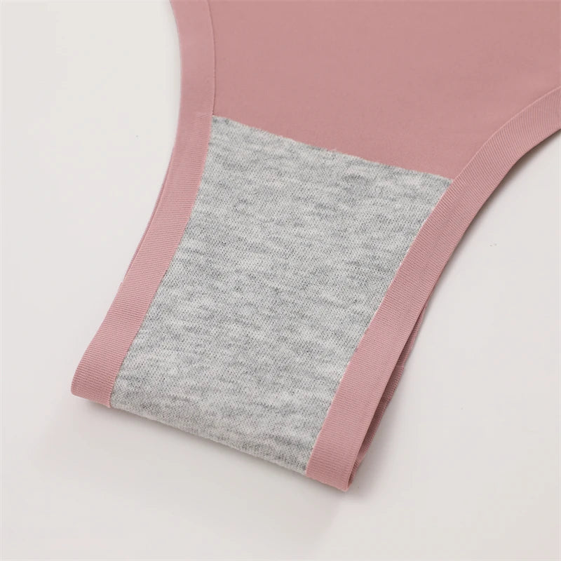 3PCS Seamless Maillard Ultra-Thin Brazilian Panties for Women – Ice Silk Low Waist G-String, Sexy Solid Underwear