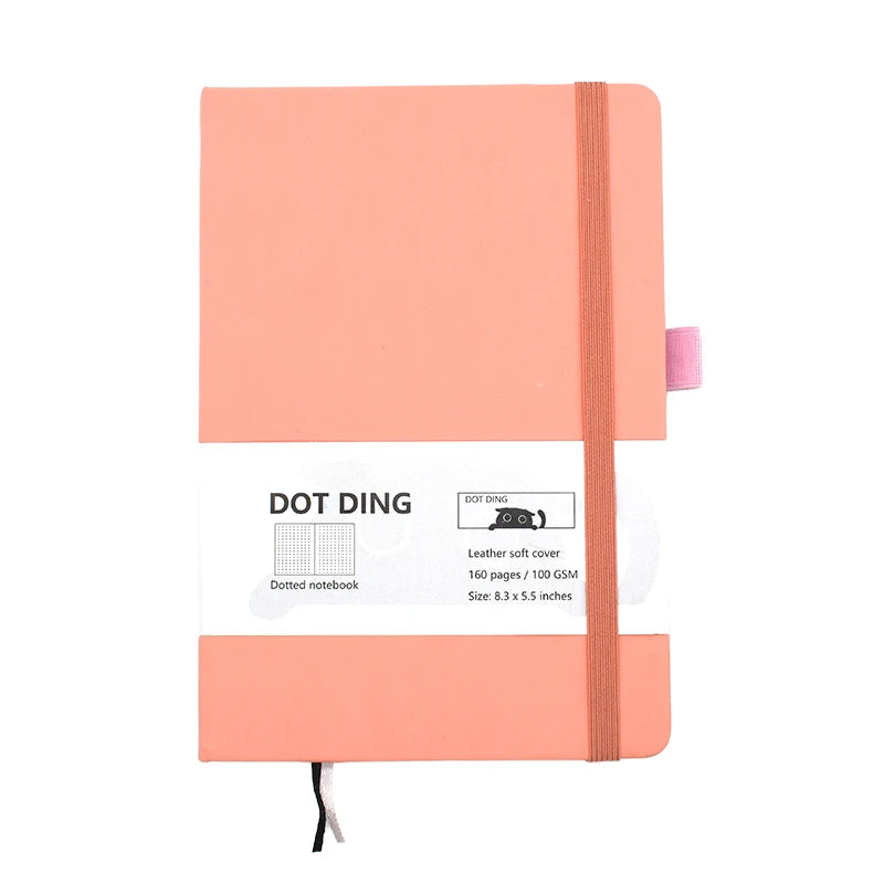 A5 Softcover Dotted Notebook – Kawaii Notepad, Weekly Planner, Diary for Students & Office Supplies