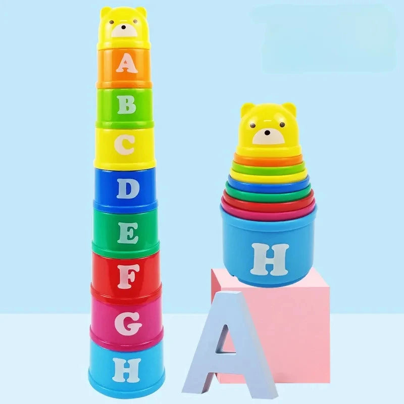 Kids Brain Response Fold Cup Game - Hand Speed Competition & Early Learning Puzzle Toy