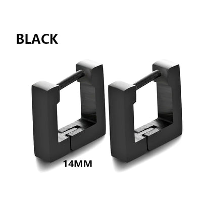 Stainless Steel Triangle Earrings - Unisex Punk Rock Geometric Push-Back Jewelry for Men & Women