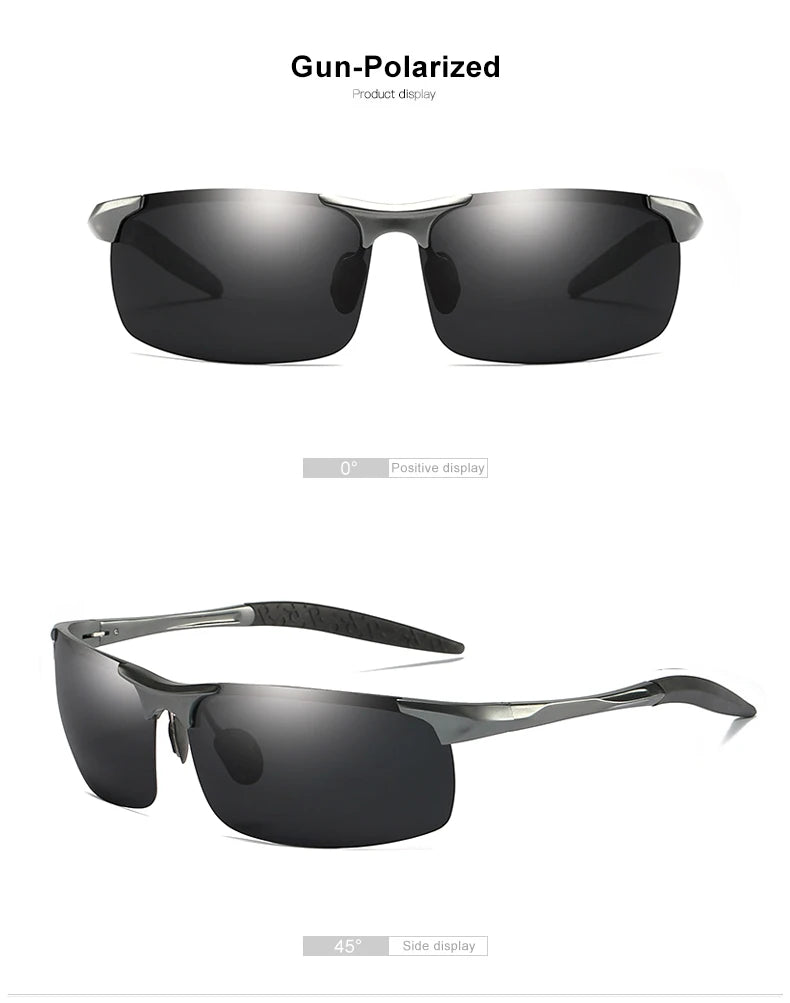 CLLOIO Aluminum Photochromic Sunglasses – Polarized Day & Night Chameleon Glasses for Men, Anti-Glare, UV Protection, Color Changing Sun Glasses