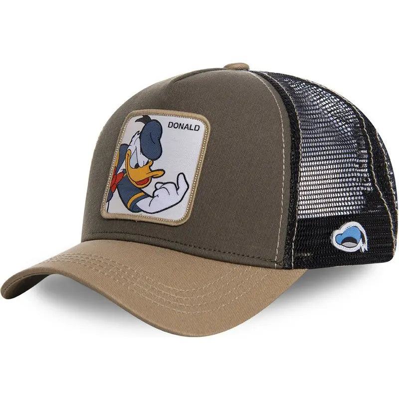 High-Quality Disney Anime Cartoon Snapback – Cotton Baseball Cap for Men & Women, Hip Hop Dad Hat, Trucker Mesh Hat
