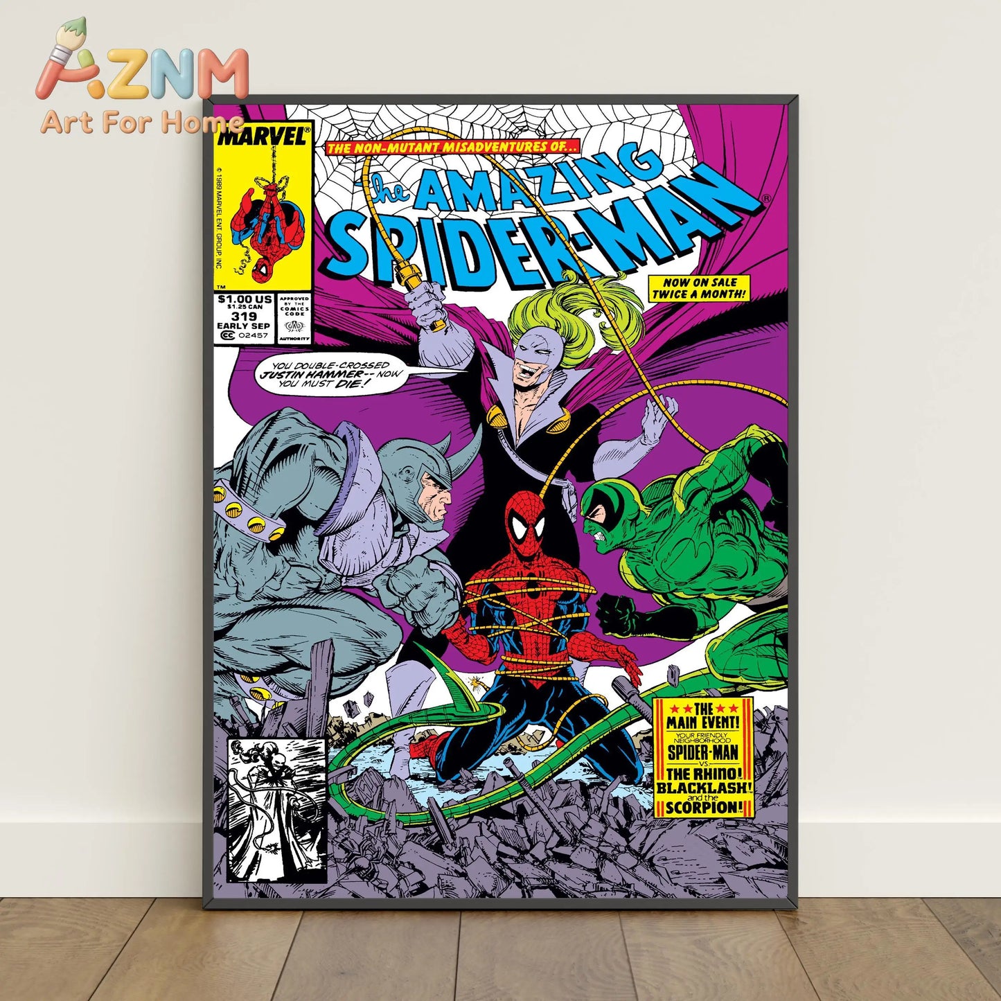 Spider-Man Comic Book Poster - Peter Parker Movie-Inspired Canvas Wall Art