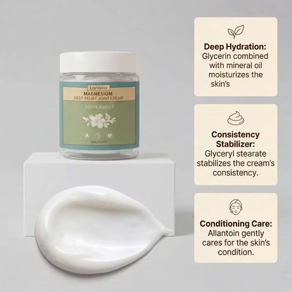 Magnesium Soothing Body Cream - Daily Moisturizing Skin Hydration & Muscle Comfort Care Formula