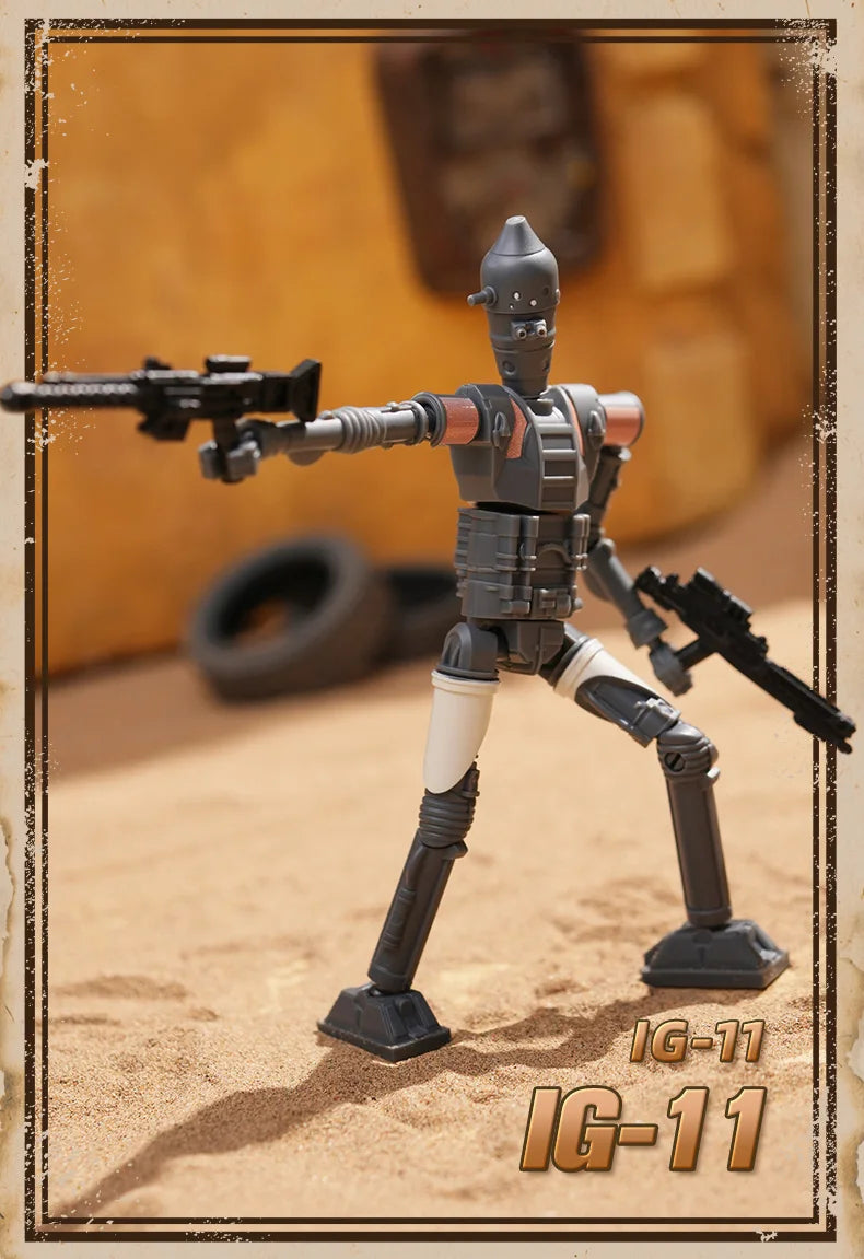 BLOKEES GV01 Star Wars Mandalorian Action Figure – Mando Djarin, Grogu, Boba Fett & Stormtrooper Collectible Toy Gift