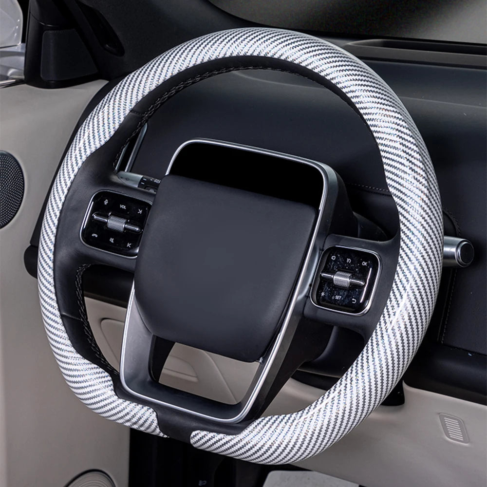 Universal 36-38cm Car Steering Wheel Cover — Non-Slip, Breathable, Fits Round & D-Shaped Wheels
