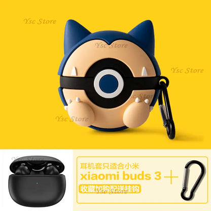 Cartoon Silicone Earphone Case for Xiaomi Buds 3 — Soft Protective Shell for Wireless Earbuds
