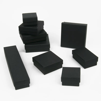 Black Square Jewelry Gift Box Organizer — Display & Packaging for Rings, Earrings, Necklaces, Bracelets, Brooches