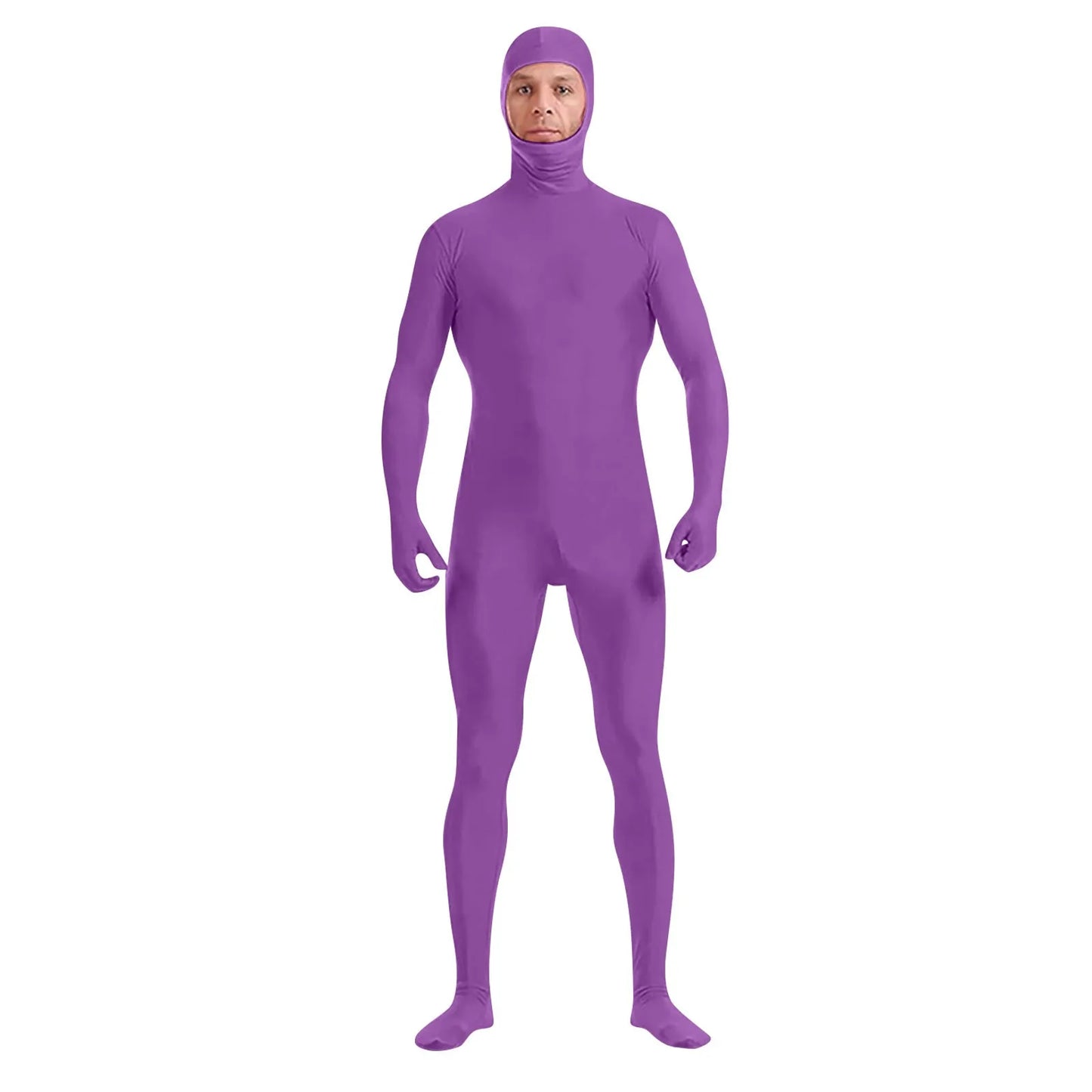 Full Body Zentai Suit for Men – Halloween Second Skin Tight Spandex Nylon Bodysuit Cosplay Costume
