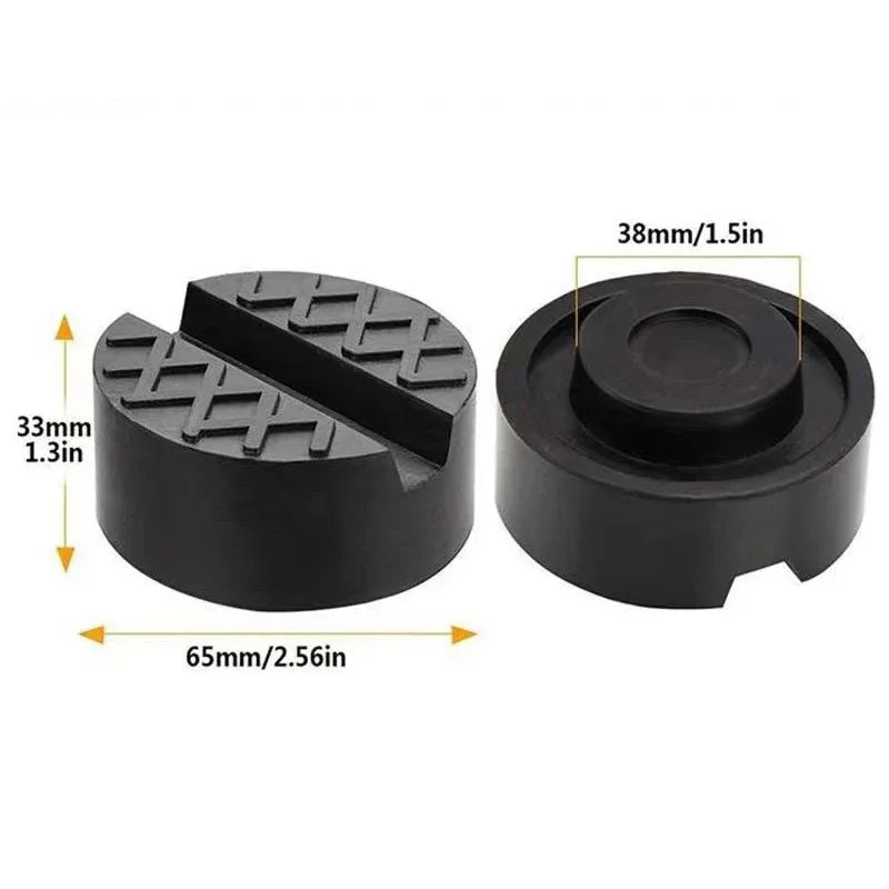 Universal Car Lift Jack Support Stand Rubber Pads - Slotted Floor Frame Rail Adapter and Wheel Dolly Repair Tools for Lexus, Subaru, Fiat, Volvo