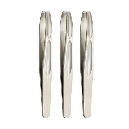 Premium Round Head Tweezers - Precision Eyebrow, Facial Hair & Beard Removal Tool