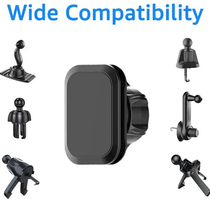 17mm Magnetic Car Phone Holder - Ball Head Mount Base for Smartphones and GPS Devices