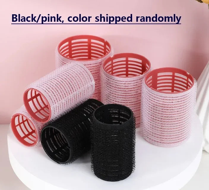 Self-Grip Hair Rollers Set: 4/6/8pcs Heatless Curlers for Volume and Bangs - DIY Styling Tools with Self-Adhesive Hook