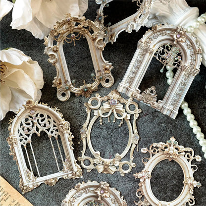 10 Pcs 3D Hollow Frame Card Paper for DIY Scrapbooking, Handmade Diary & Junk Journal Accessories