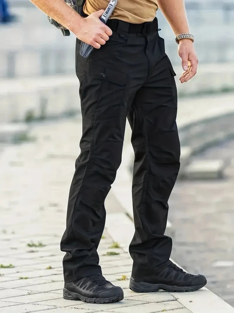 Men's Outdoor Tactical Pants — Multi-Pocket, Water-Repellent, Wear-Resistant Hiking & Sweatpants