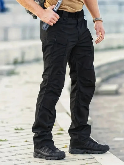 Men's Outdoor Tactical Pants — Multi-Pocket, Water-Repellent, Wear-Resistant Hiking & Sweatpants