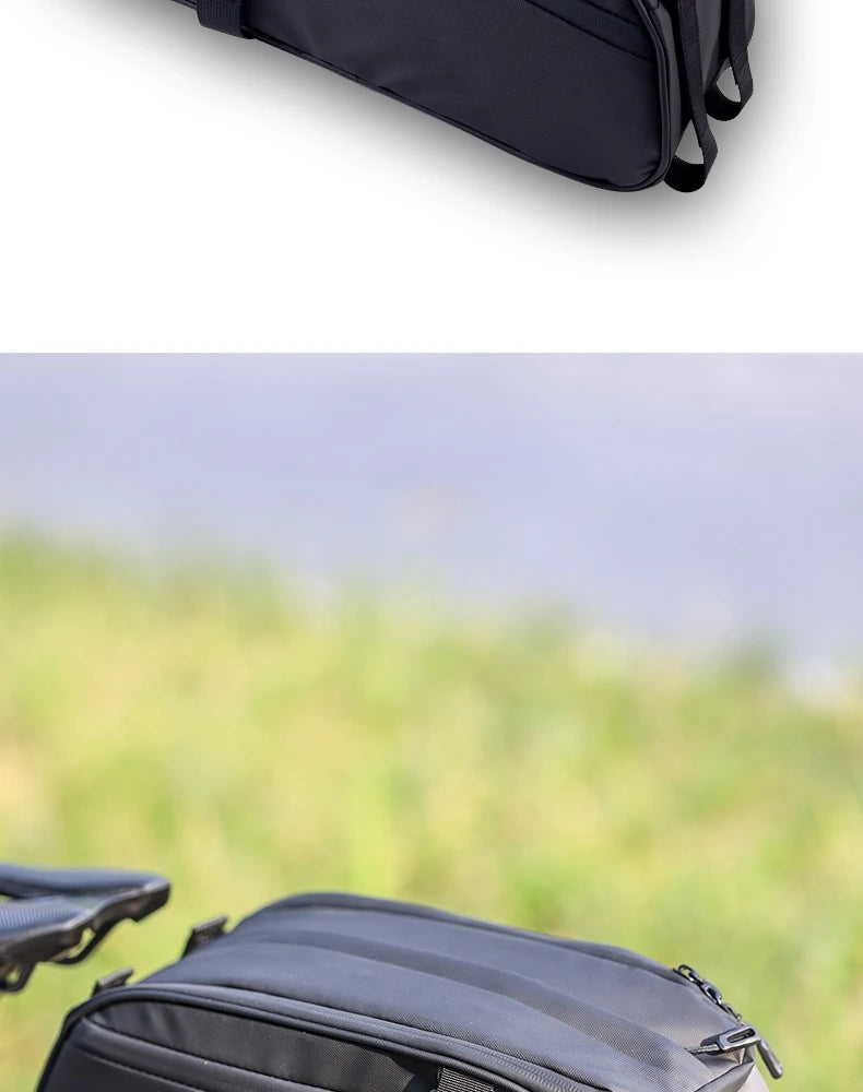 OFFBONDAGE Multifunctional Bicycle Saddlebag — Waterproof Reflective Top Tube Rack Bag, Handheld Large Capacity Adjustable Bike Bag
