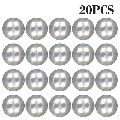100-Pack LED Tableware Mats & Luminous Cup Stickers — Colorful Flashing Bottle Coasters for Bar, Stall, and Party Lighting