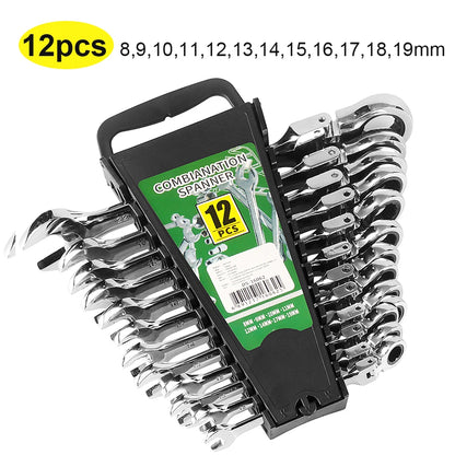 Professional Ratchet Wrench Set – Complete Socket & Flat Wrench Tool Kit for Automotive, Mechanical & DIY Use
