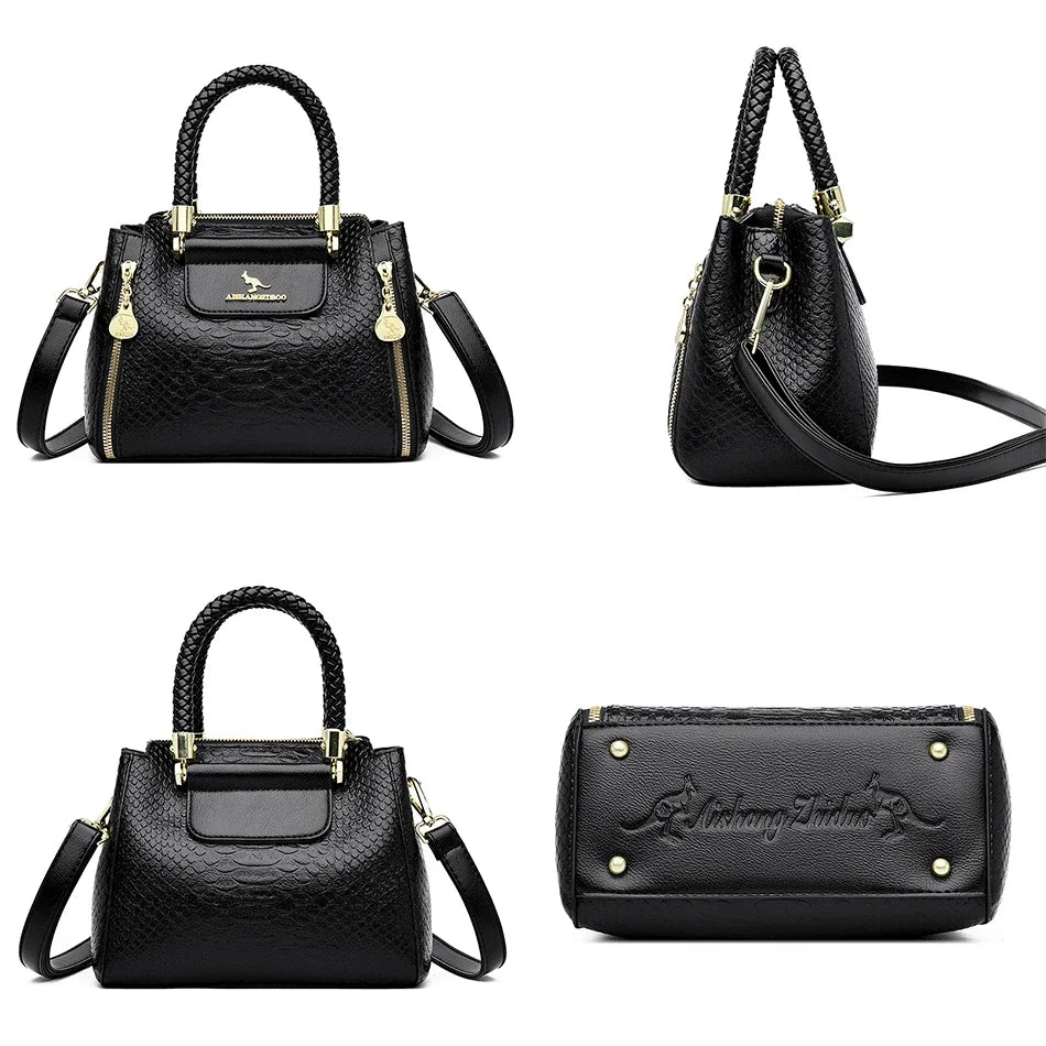 Women’s Designer Soft Leather Crossbody Bag – High-Quality Fashion Shoulder Messenger Purse for Ladies
