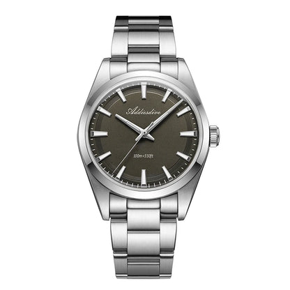 ADDIESDIVE 36MM Men's Stainless Steel Quartz Watch — Luxury Bubble Mirror Glass, 100M Waterproof Timepiece AD2066