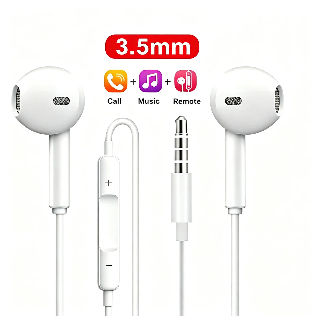 USB-C Wired Earphones with Microphone - In-Ear Headphones for iPhone 15/16, Xiaomi, Redmi, Huawei, Samsung, and Laptops